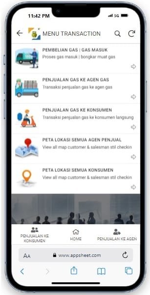 aplikasi pangkalan gas